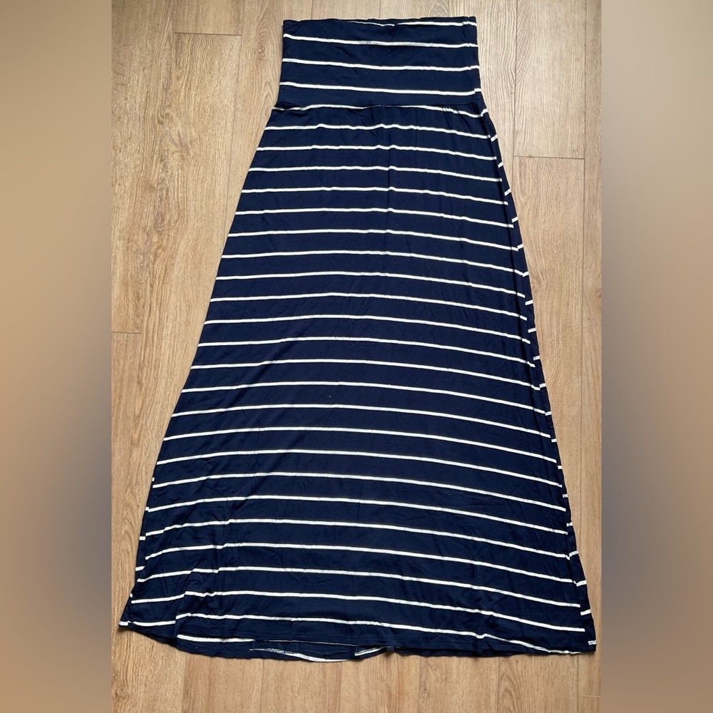 Striped maxi skirt